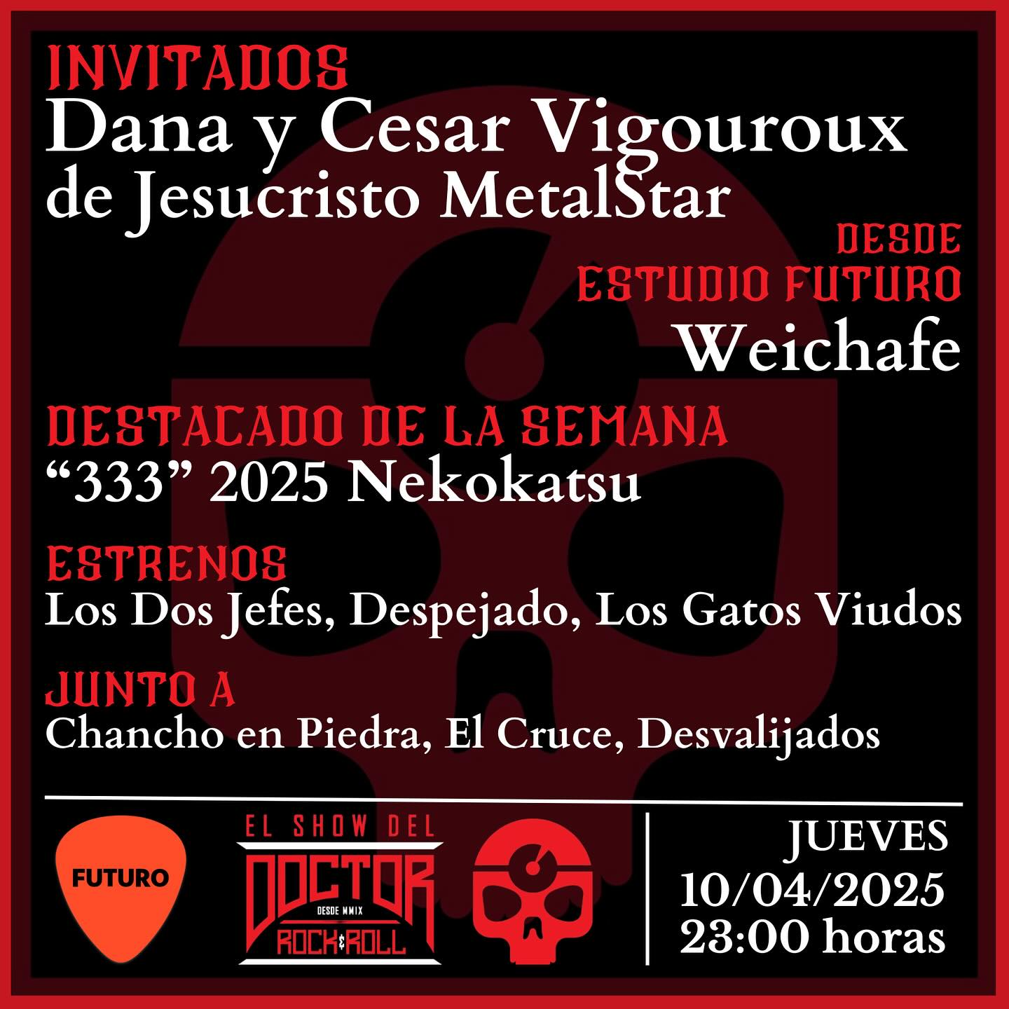 El Show del Dr. Rock & Roll Hoy conversamos con Dana y Cesar Vigouroux de Jesucristo MetalStar en la 88.9,#LaRadioDelRock